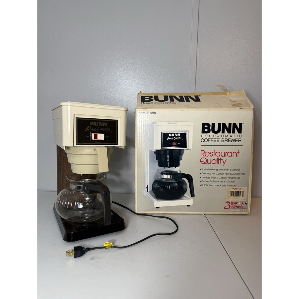 Vintage MCM BUNN Pour-Omatic WoodyCoffee Maker- Restaurant Quality High Altitude